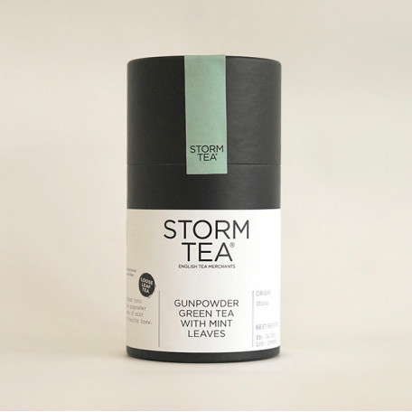 Handcrafted Gunpowder Tea with Peppermint